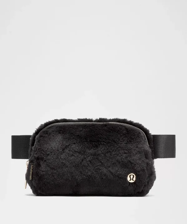 black fuzzy lululemon fanny pack Amazon.com | Athletica Everywhere Fleece Belt Bag (Black) Everywhere Belt Bag 1L *Fleece
