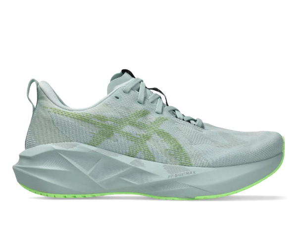 asics NOVABLAST 5 27.0 ライトグレー/グリーン Men's Asics Novablast 5 - Cold Moss